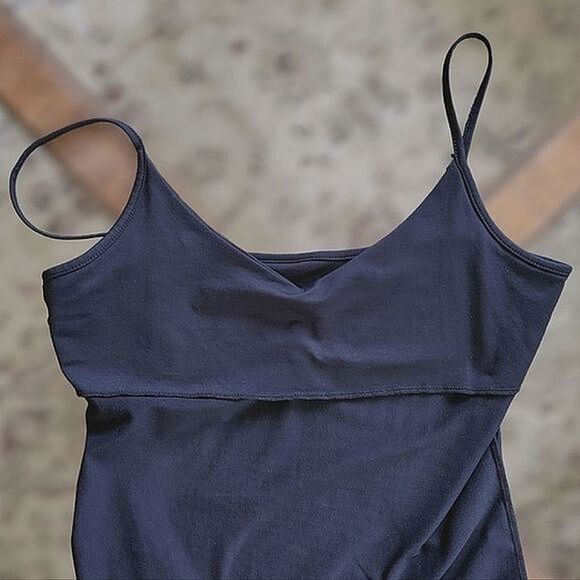 Vtg 90s MEXX black shirred v-neck camisole - Picture 9 of 12